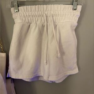 women’s white sweat shorts
